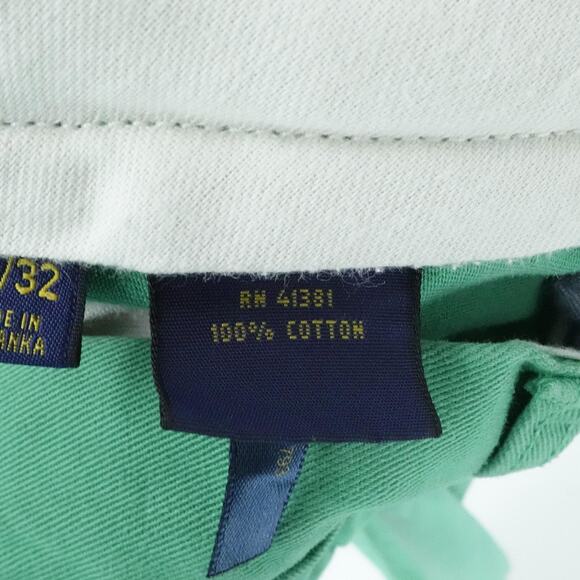 Polo Ralph Lauren Pants Mens 32x32 Green Classic Fit Chino Flat Front Casual - Picture 13 of 14